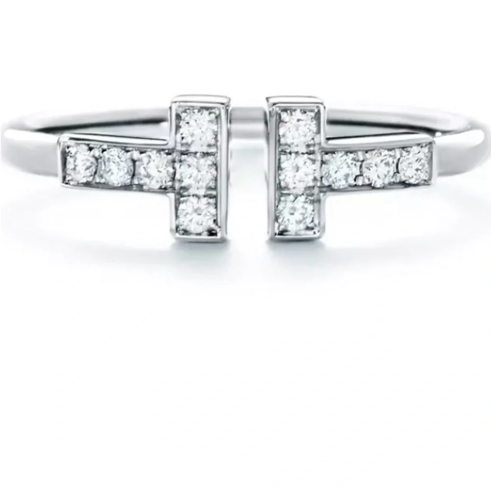 Tiffany & Co. Diamond wire ring. White gold - Picture 2 of 3